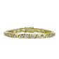 Brățară din Argint 925 Placat cu Aur ( 17.63 grame ) cu Diamant Alb și Topaz Alb 2.03 Carate
