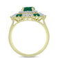 Inel din Argint 925 Placat cu Aur ( 3.24 grame ) cu Agat Verde și Zircon Alb 2.72 Carate