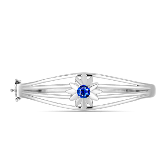 Brățară din Argint 925 ( 17.43 grame ) cu Safir Albastru Australian 1.11 Carate