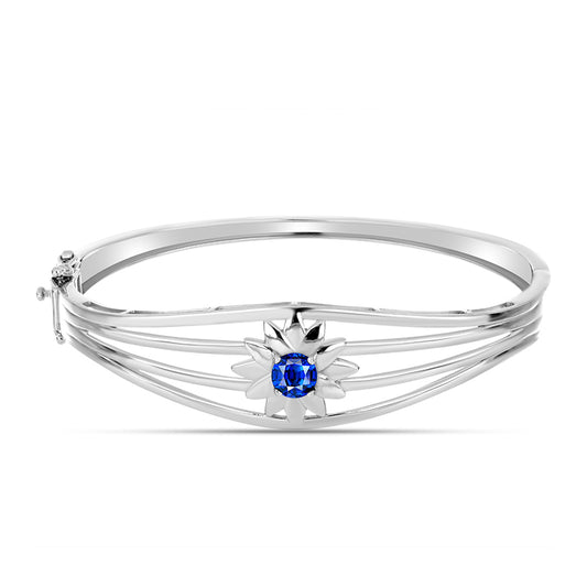 Brățară din Argint 925 ( 17.43 grame ) cu Safir Albastru Australian 1.11 Carate