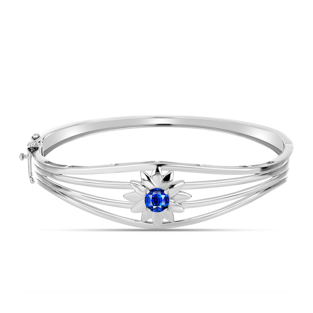 Brățară din Argint 925 ( 17.43 grame ) cu Safir Albastru Australian 1.11 Carate 4 