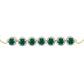 Brățară din Argint 925 Placat cu Aur ( 6.99 grame ) cu Agat Verde și Topaz Alb 3.8 Carate