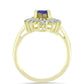Inel din Argint 925 Placat cu Aur ( 3.43 grame ) cu Drusă Violet și Zircon Alb 1.79 Carate