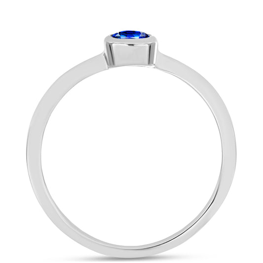 Inel din Argint 925 ( 2.2 grame ) cu Safir Albastru Australian 0.75 Carate