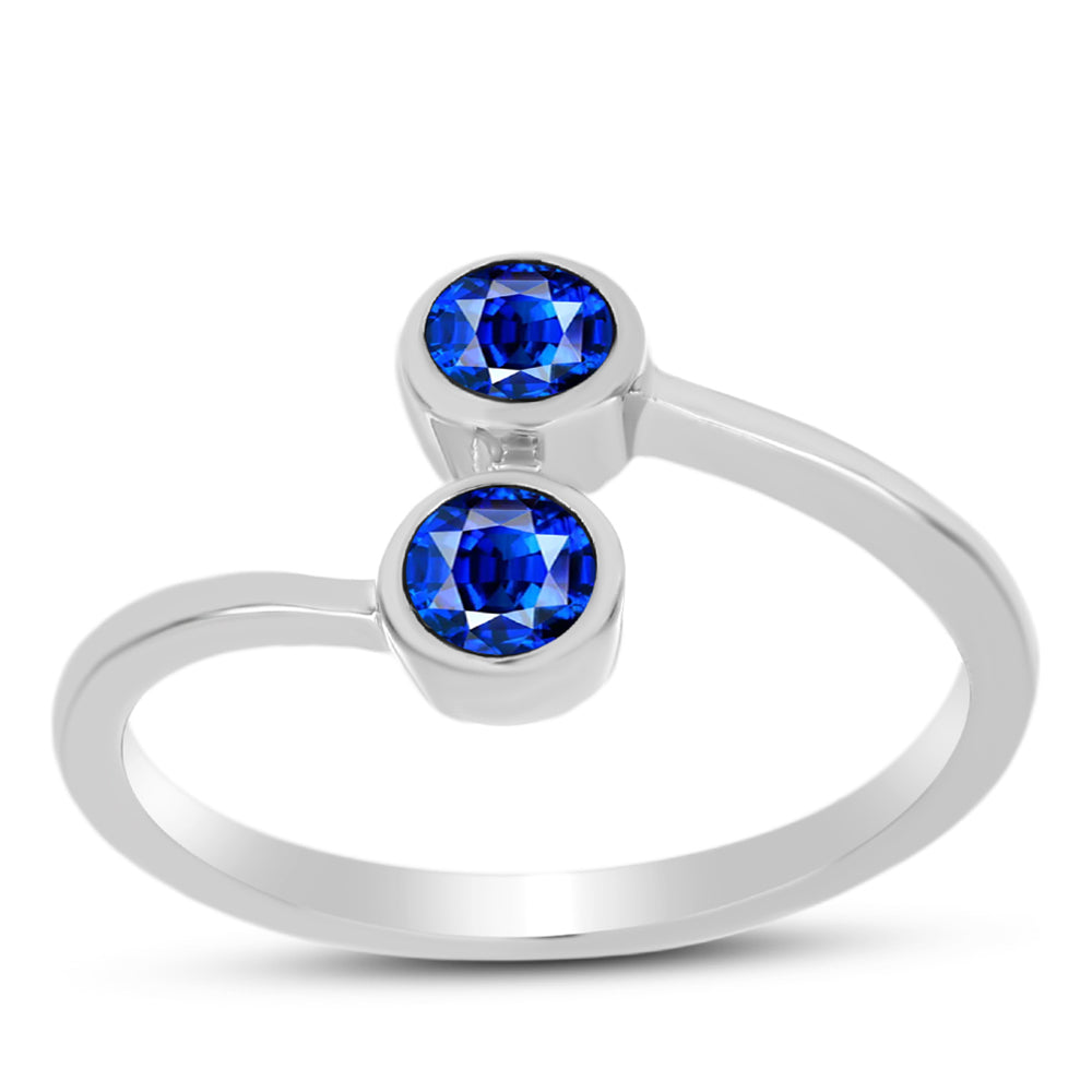 Inel din Argint 925 ( 2.2 grame ) cu Safir Albastru Australian 0.75 Carate