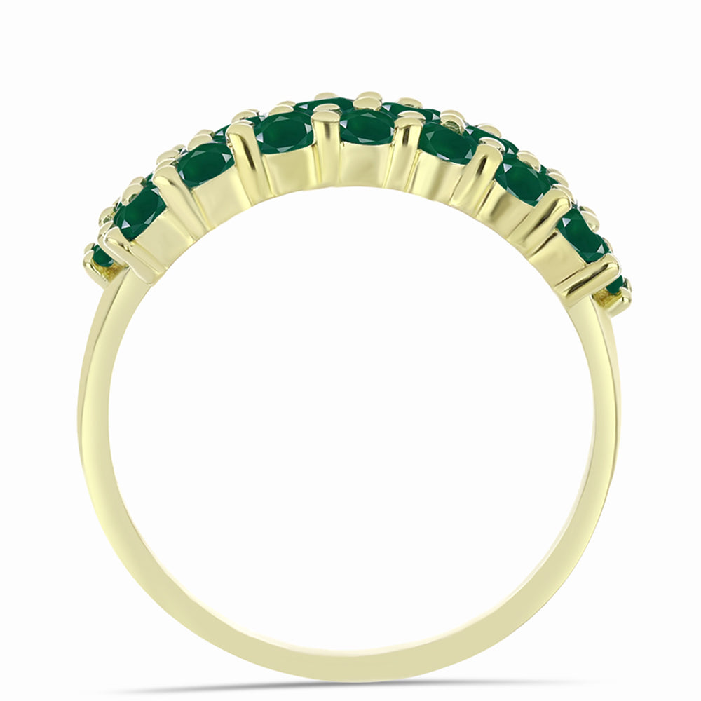 Inel din Argint 925 Placat cu Aur ( 4.35 grame ) cu Agat Verde 2.45 Carate