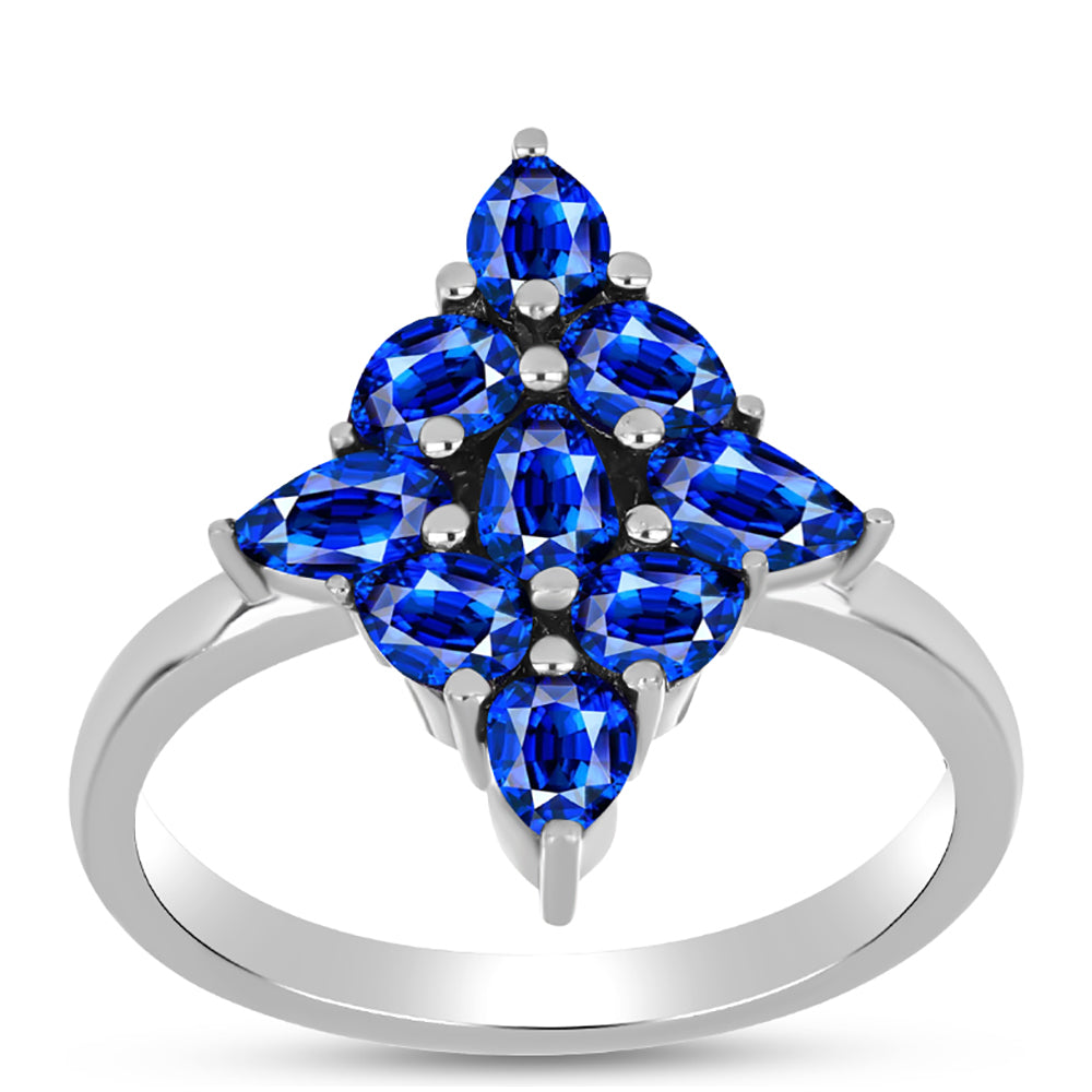 Inel din Argint 925 ( 3.5 grame ) cu Safir Albastru Australian 2.4 Carate 7 