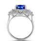 Inel din Argint 925 ( 3.65 grame ) cu Safir Albastru Australian și Topaz Alb 4.18 Carate