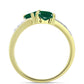 Inel din Argint 925 Placat cu Aur ( 2.78 grame ) cu Agat Verde și Topaz Alb 1.39 Carate