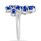Inel din Argint 925 ( 3.21 grame ) cu Safir Albastru Australian și Topaz Alb 3.17 Carate