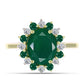 Inel din Argint 925 Placat cu Aur ( 2.57 grame ) cu Agat Verde 2.81 Carate