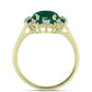 Inel din Argint 925 Placat cu Aur ( 2.57 grame ) cu Agat Verde 2.81 Carate