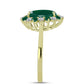 Inel din Argint 925 Placat cu Aur ( 2.57 grame ) cu Agat Verde 2.81 Carate