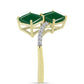 Inel din Argint 925 Placat cu Aur ( 2.88 grame ) cu Agat Verde și Topaz Alb 2.3 Carate