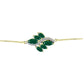 Brățară din Argint 925 Placat cu Aur ( 3.96 grame ) cu Agat Verde 1.99 Carate