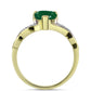 Inel din Argint 925 Placat cu Aur ( 2.32 grame ) cu Agat Verde și Topaz Alb 1.58 Carate