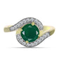 Inel din Argint 925 Placat cu Aur ( 3.8 grame ) cu Agat Verde și Topaz Alb 2.09 Carate