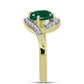 Inel din Argint 925 Placat cu Aur ( 3.8 grame ) cu Agat Verde și Topaz Alb 2.09 Carate