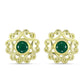 Cercei din Argint 925 Placat cu Aur ( 5.35 grame ) cu Agat Verde 0.87 Carate