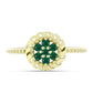 Inel din Argint 925 Placat cu Aur ( 2.62 grame ) cu Agat Verde 0.22 Carate