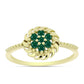 Inel din Argint 925 Placat cu Aur ( 2.62 grame ) cu Agat Verde 0.22 Carate