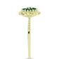 Inel din Argint 925 Placat cu Aur ( 2.62 grame ) cu Agat Verde 0.22 Carate
