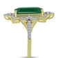 Inel din Argint 925 Placat cu Aur ( 4.76 grame ) cu Agat Verde și Topaz Alb 4.26 Carate