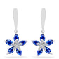 Cercei din Argint 925 ( 4.29 grame ) cu Safir Albastru Australian și Topaz Alb 4.09 Carate