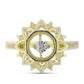 Inel din Argint 925 Placat cu Aur ( 4.05 grame ) cu Diamant Alb 0.01 Carate