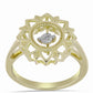 Inel din Argint 925 Placat cu Aur ( 4.05 grame ) cu Diamant Alb 0.01 Carate