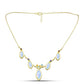 Colier din Argint 925 Placat cu Aur ( 8.14 grame ) cu Piatra Lunii Curcubeu 7.28 Carate