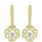Cercei din Argint 925 Placat cu Aur ( 6.67 grame ) cu Diamant Alb 0.01 Carate