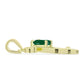 Pandantiv din Argint 925 Placat cu Aur ( 1.67 grame ) cu Agat Verde 0.63 Carate