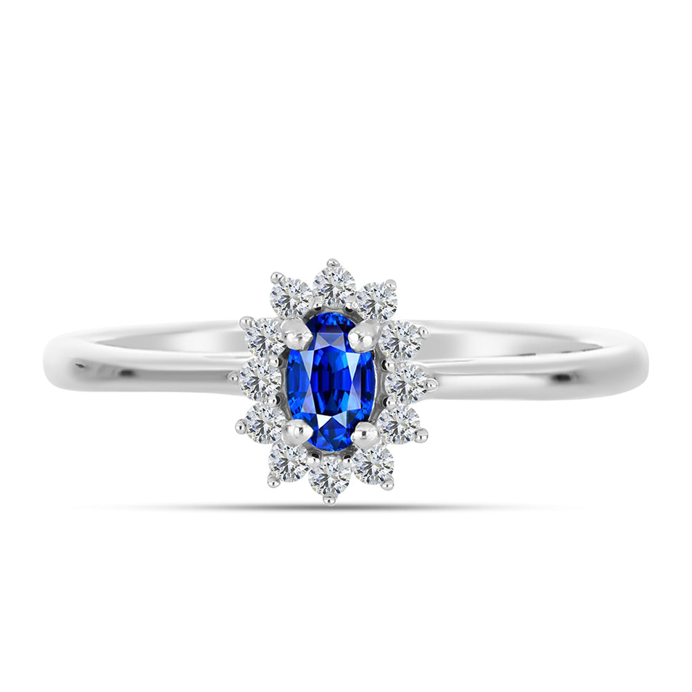 Set din Argint 925 ( 4.52 grame ) cu Safir Albastru Australian și Topaz Alb 2.23 Carate ( Cercei+Inel+Pandantiv ) 2 