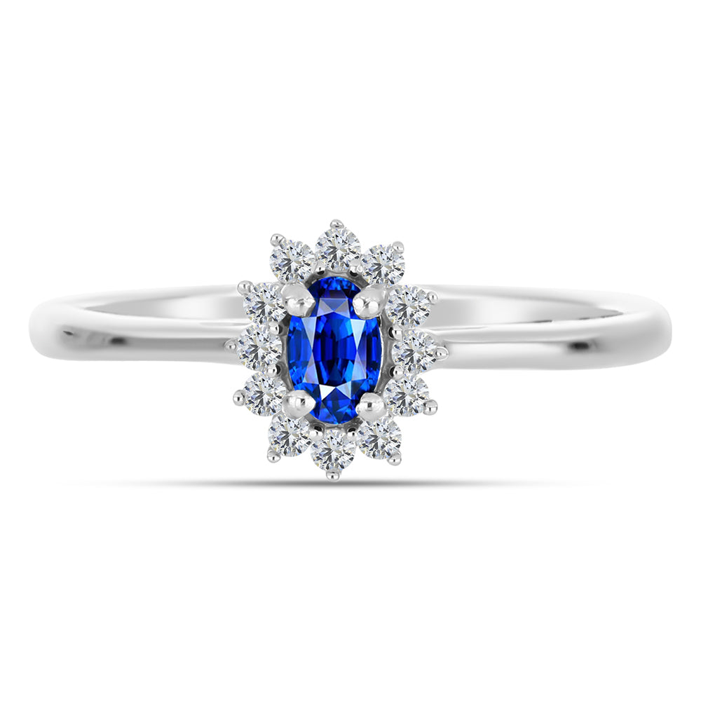 Set din Argint 925 ( 4.52 grame ) cu Safir Albastru Australian și Topaz Alb 2.23 Carate ( Cercei+Inel+Pandantiv ) 8 