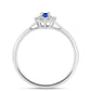 Set din Argint 925 ( 4.52 grame ) cu Safir Albastru Australian și Topaz Alb 2.23 Carate ( Cercei+Inel+Pandantiv )