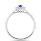 Set din Argint 925 ( 4.52 grame ) cu Safir Albastru Australian și Topaz Alb 2.23 Carate ( Cercei+Inel+Pandantiv )