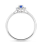 Set din Argint 925 ( 4.52 grame ) cu Safir Albastru Australian și Topaz Alb 2.23 Carate ( Cercei+Inel+Pandantiv )