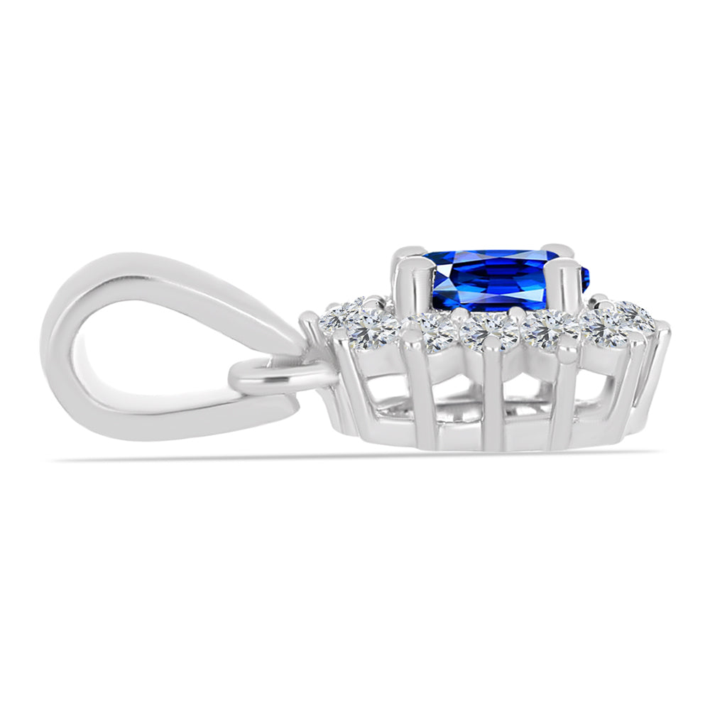 Set din Argint 925 ( 4.52 grame ) cu Safir Albastru Australian și Topaz Alb 2.23 Carate ( Cercei+Inel+Pandantiv ) 9 