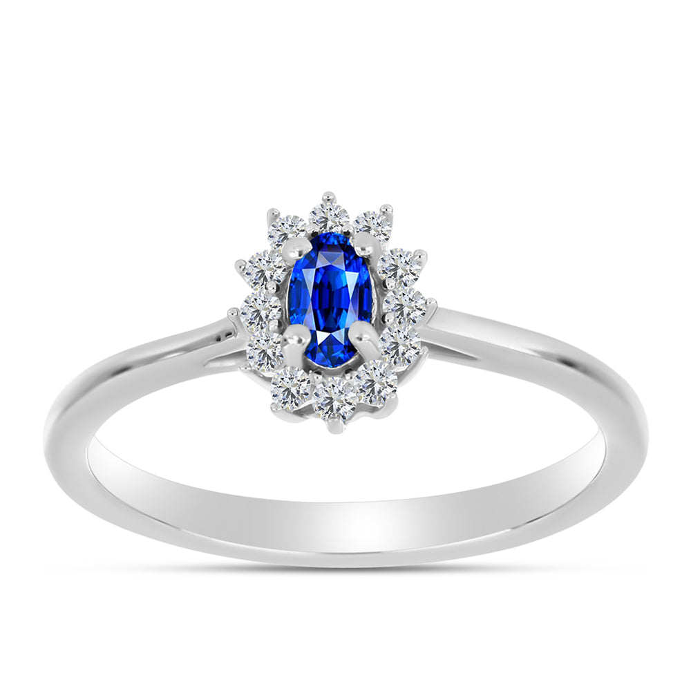 Set din Argint 925 ( 4.52 grame ) cu Safir Albastru Australian și Topaz Alb 2.23 Carate ( Cercei+Inel+Pandantiv ) 4 