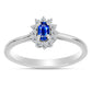 Set din Argint 925 ( 4.52 grame ) cu Safir Albastru Australian și Topaz Alb 2.23 Carate ( Cercei+Inel+Pandantiv )