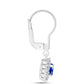 Set din Argint 925 ( 4.52 grame ) cu Safir Albastru Australian și Topaz Alb 2.23 Carate ( Cercei+Inel+Pandantiv )