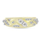 Inel din Argint 925 Placat cu Aur ( 4.26 grame ) cu Diamant Alb și Topaz Alb 0.19 Carate