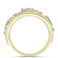 Inel din Argint 925 Placat cu Aur ( 4.26 grame ) cu Diamant Alb și Topaz Alb 0.19 Carate