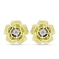 Cercei din Argint 925 Placat cu Aur ( 4.14 grame ) cu Diamant Alb 0.01 Carate