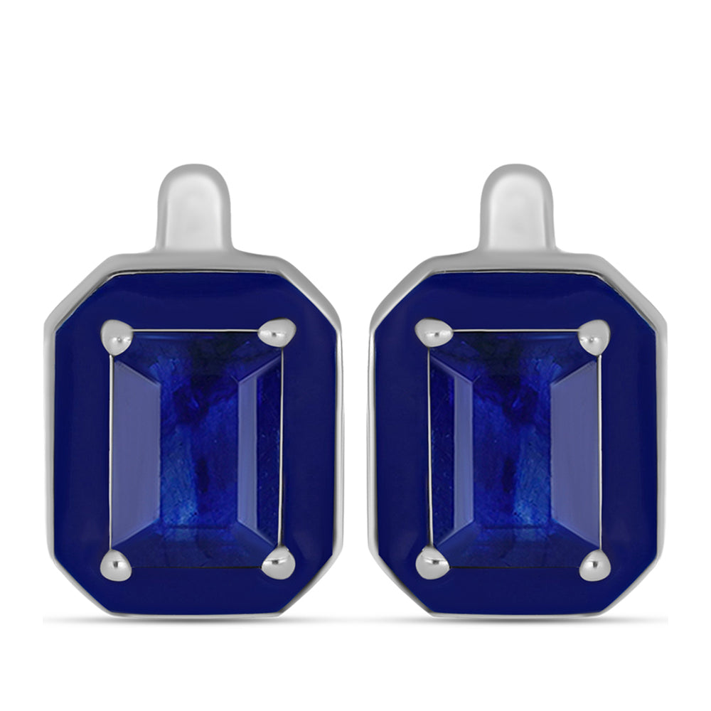 Cercei din Argint 925 ( 3.43 grame ) cu Safir Albastru Australian 2.78 Carate