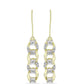 Cercei din Argint 925 Placat cu Aur ( 4.41 grame ) cu Diamant Alb și Topaz Alb 0.36 Carate