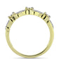 Inel din Argint 925 Placat cu Aur ( 2.84 grame ) cu Diamant Alb și Topaz Alb 0.3 Carate