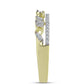 Inel din Argint 925 Placat cu Aur ( 2.84 grame ) cu Diamant Alb și Topaz Alb 0.3 Carate