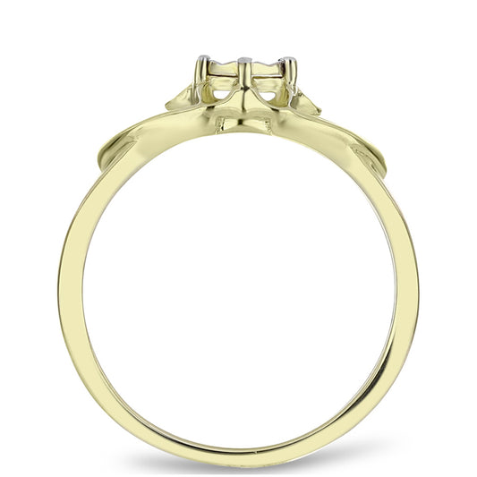 Inel din Argint 925 Placat cu Aur ( 1.84 grame ) cu Diamant Alb 0.01 Carate